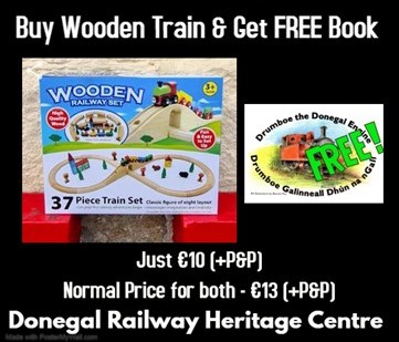 Wooden Train & Drumboe Book
