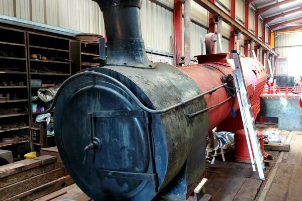 Drumboe, the Donegal Steam Engine under restoration, June 2021