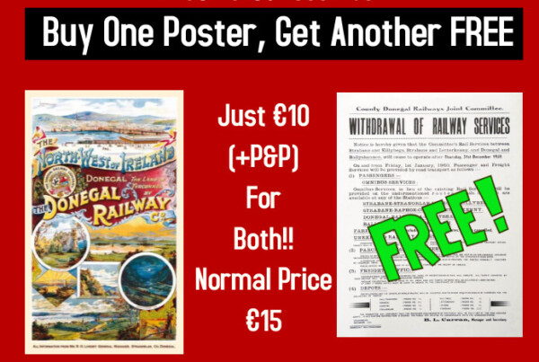 Donegal Railway Travel Poster & Free Withdrawal Poster