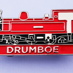 Drumboe steam engine railway badge