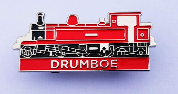 Drumboe steam engine railway badge