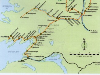 County Donegal Railway Map by Donegal Railway Museum