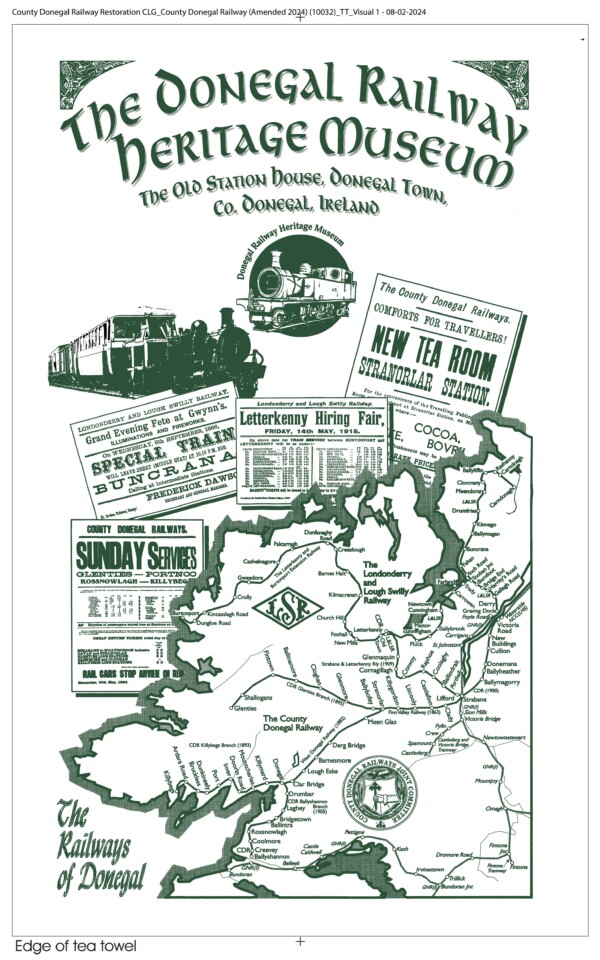 Donegal Railway Tea Towel