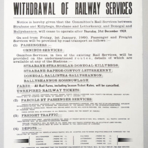 Donegal Railway Withdrawal Poster